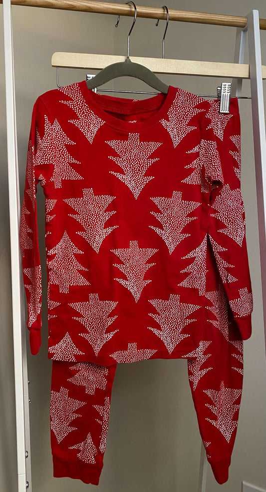 Carter's 2-piece red Christmas tree pajamas, Kids 7 & 8 (small)
