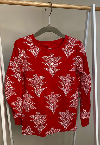 Carter's 2-piece red Christmas tree pajamas, Kids 7 & 8 (small)
