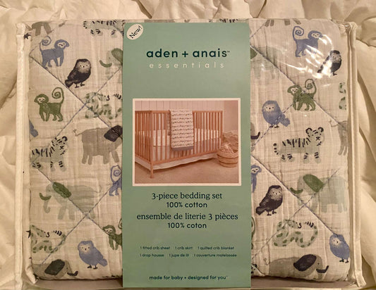 NWT Aden & Anais 3-piece bedding set (MSRP $140)