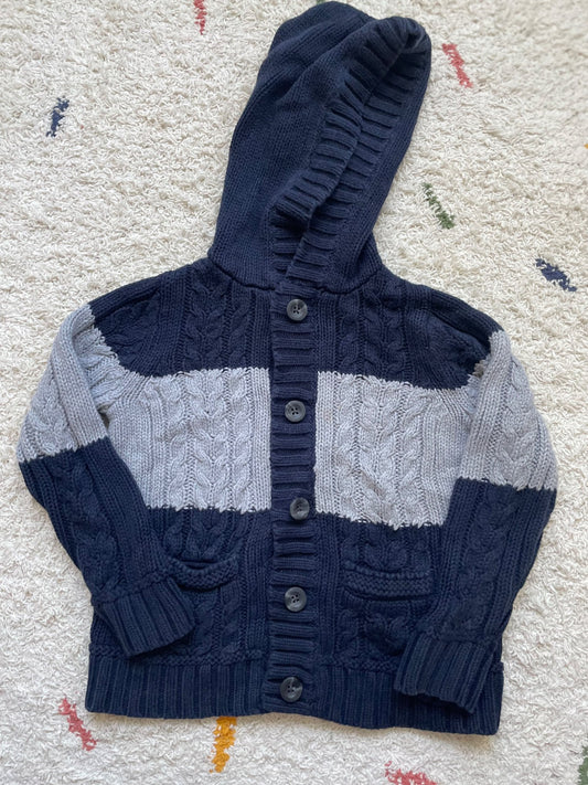 Gap knit hooded cardigan, Kids 4/4T
