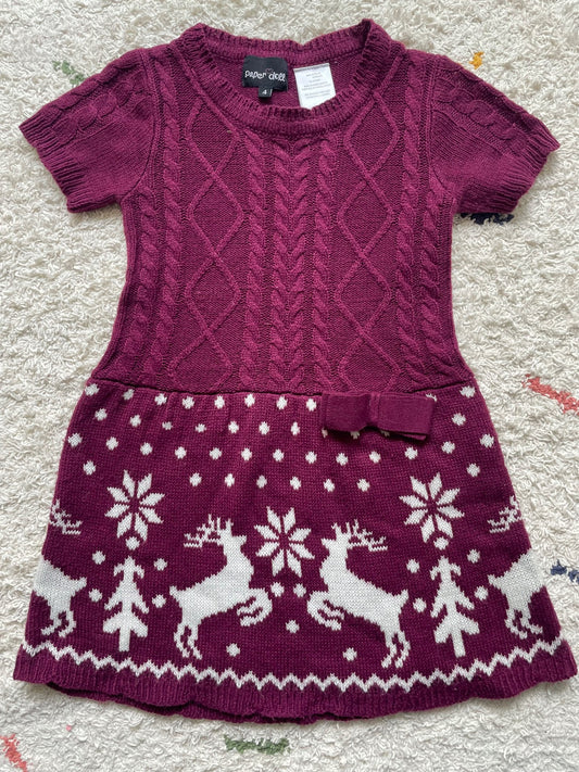 Paper Doll 4Y christmas knit dress, Kids 4/4T