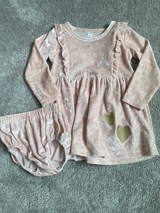 Pl baby Velvet Dress and Bloomers, Kids 18 Month (12-18M)