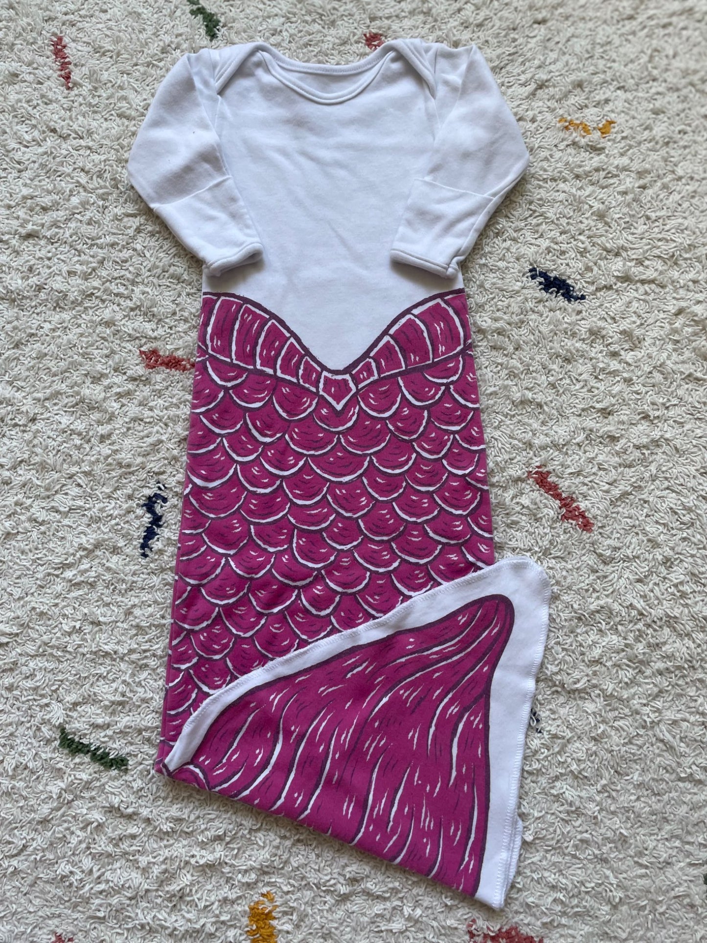 Electric Kidz mermaid sleeping gown 3-6m, Kids 6 Month (3-6M)