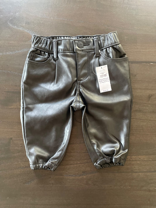 NWT Gap 3-6m pleather pants, Kids 6 Month (3-6M)
