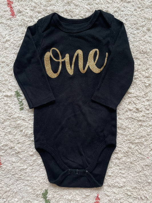 "One" longsleeve bodysuit 12-18m, Kids 18 Month (12-18M)