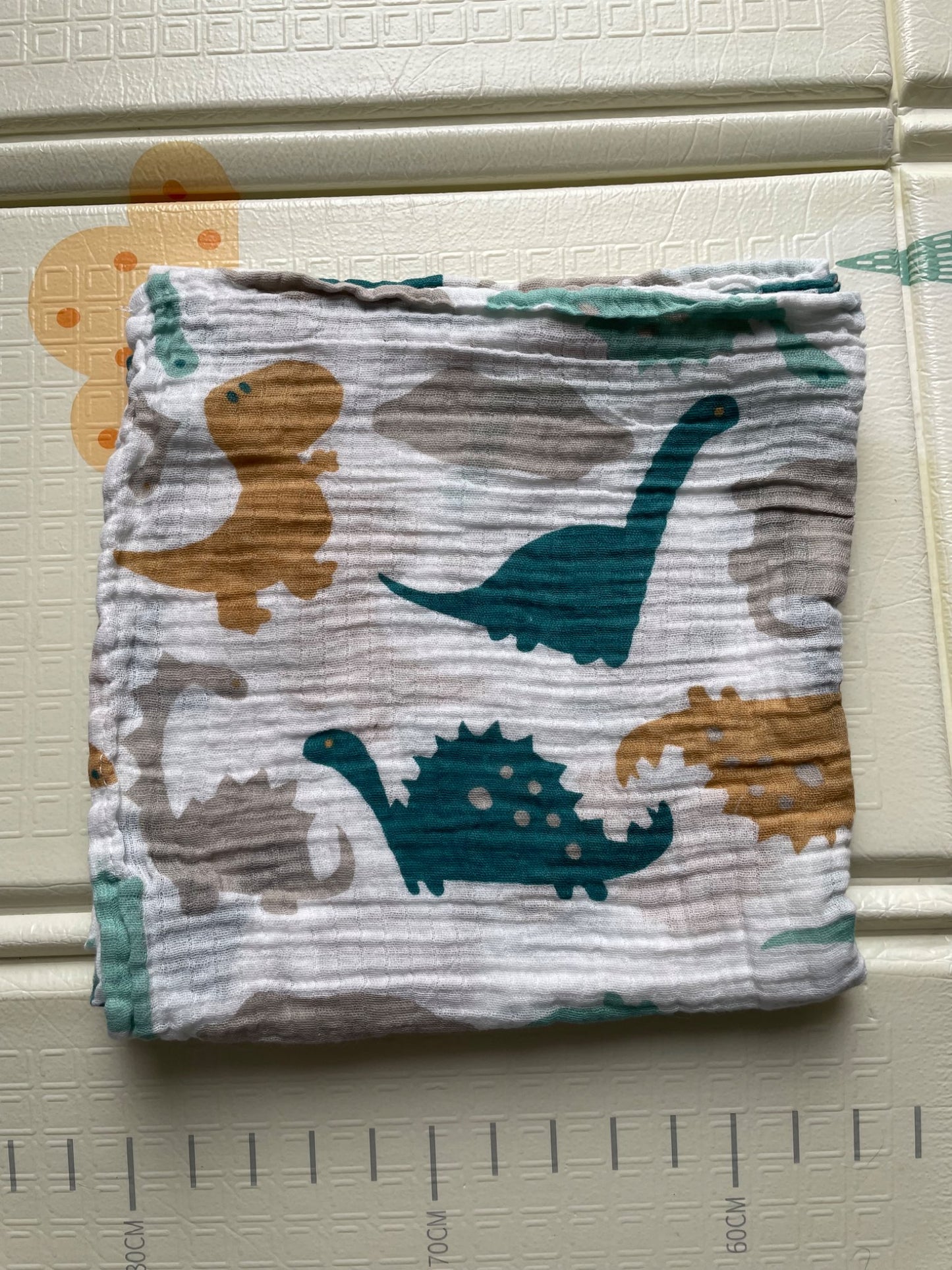 Dino muslin swaddle blanket, 0-3 Months (Newborn)