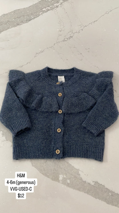 H&M 6m knit cardigan, Kids 6 Month (3-6M)