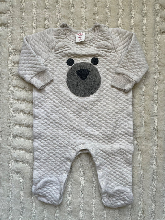 Seed - Bear romper, Kids 6 Month (3-6M)