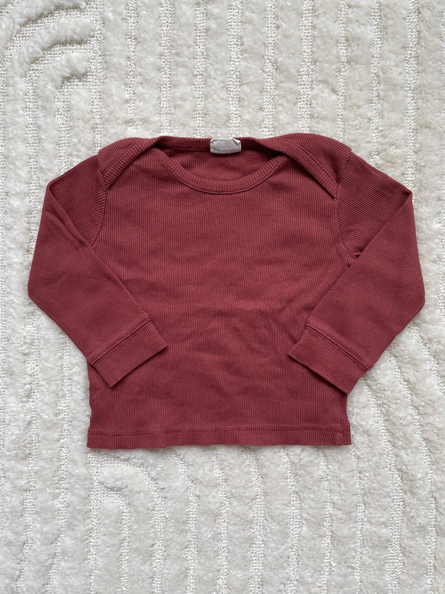 Turtledove London ribbed long sleeve top, Kids 12 Month (9-12M)