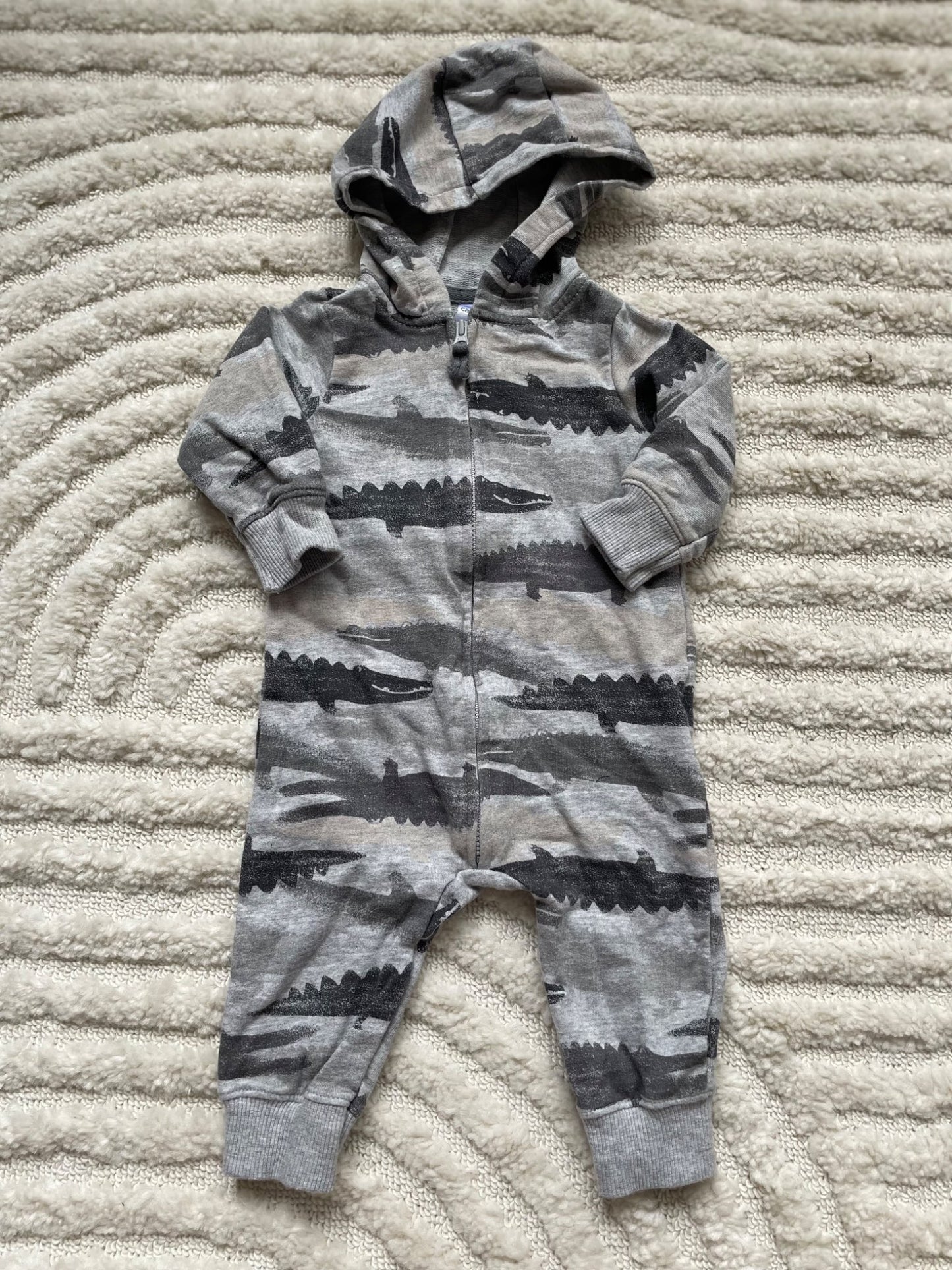 Alligator hooded romper 6m, Kids 6 Month (3-6M)