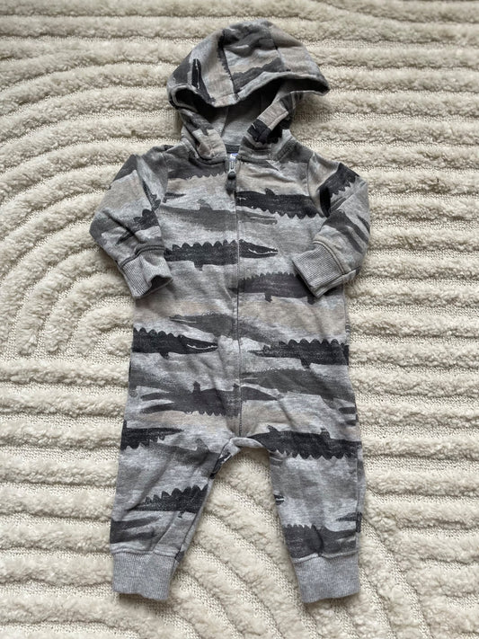 Alligator hooded romper 6m, Kids 6 Month (3-6M)