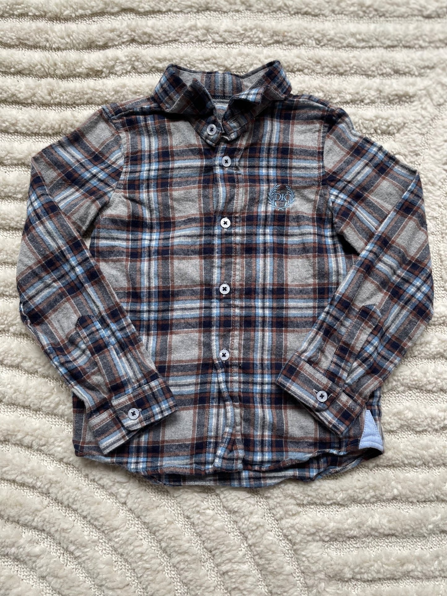 DK plaid button up 3Y top, Kids 3T