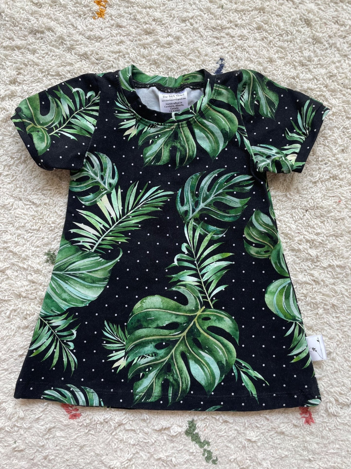 Small Shop leaf dress 6-9m, Kids 9 Month (6-9M)