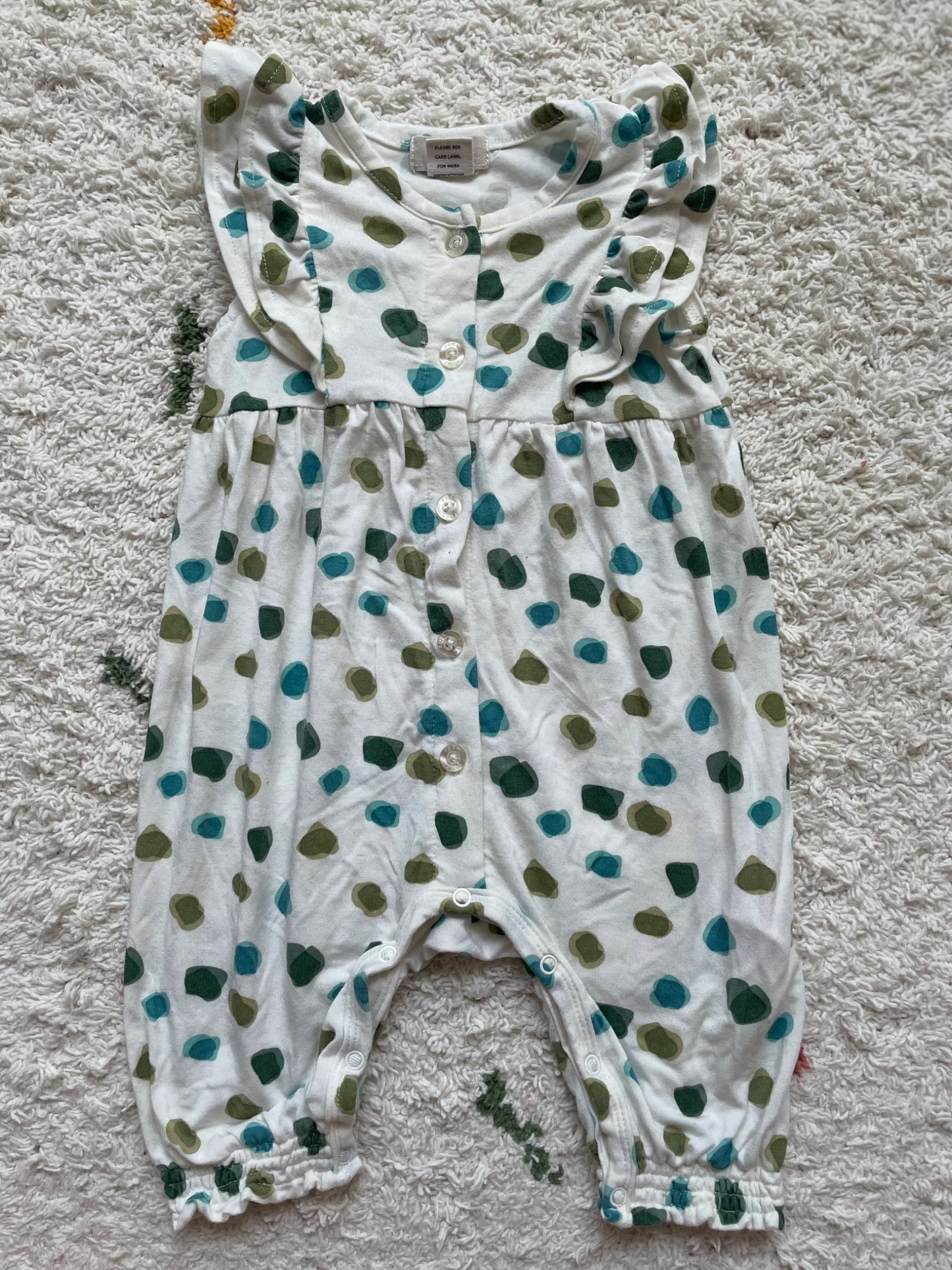 Peek bamboo dotted romper 6m, Kids 6 Month (3-6M)