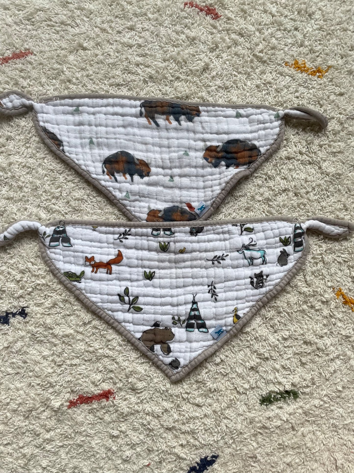 Little Unicorn muslin animal bibs