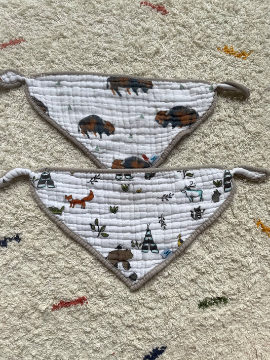 Little Unicorn muslin animal bibs