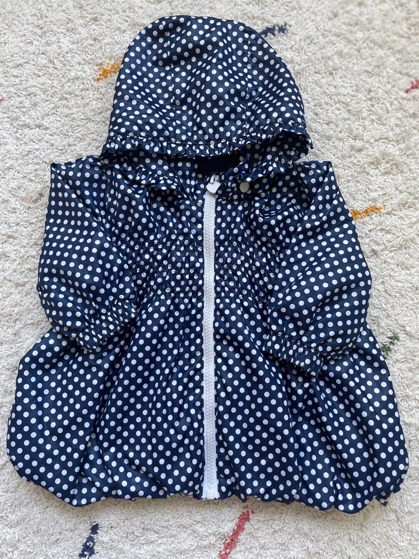 Polka dot rain jacket 6m, Kids 9 Month (6-9M)