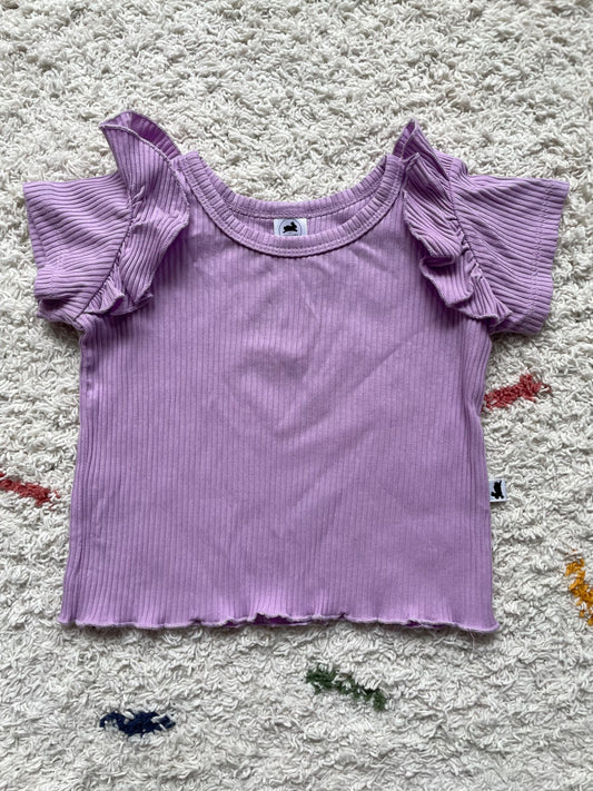 Little & Lively bamboo purple top 6-12m, Kids 12 Month (9-12M)