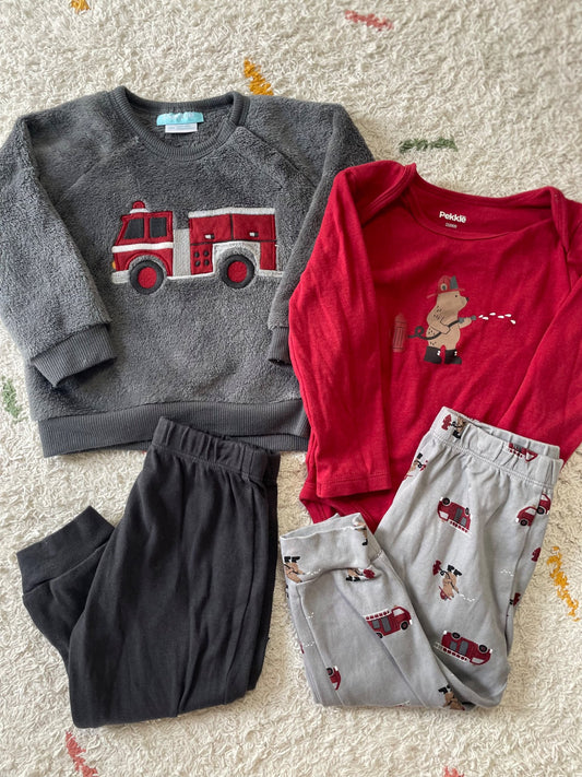 Pekkle 18m fire fighter 4 piece set, Kids 18 Month (12-18M)