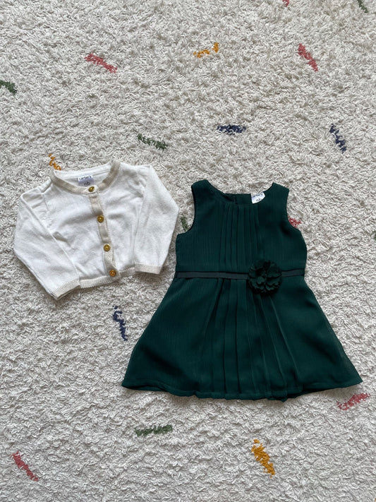 Carters 2 piece cardigan and dress NB, Kids Newborn