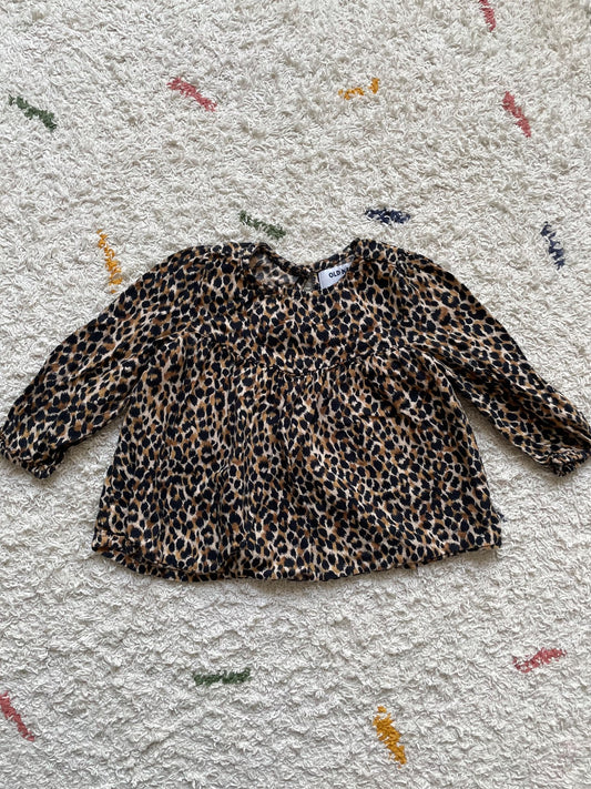 Old Navy cheetah top 2Y, Kids 2T
