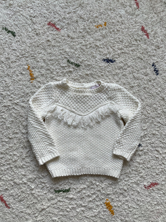 12-18m white knit sweater, Kids 18 Month (12-18M)