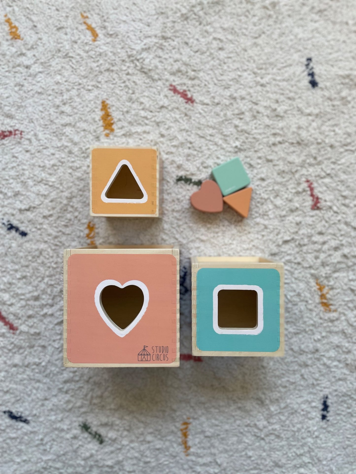 Wooden box and shape toy