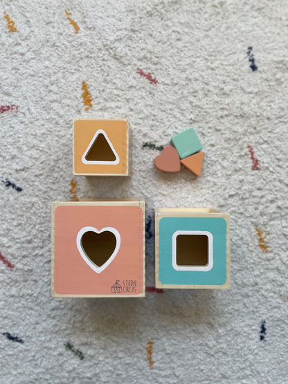 Wooden box and shape toy