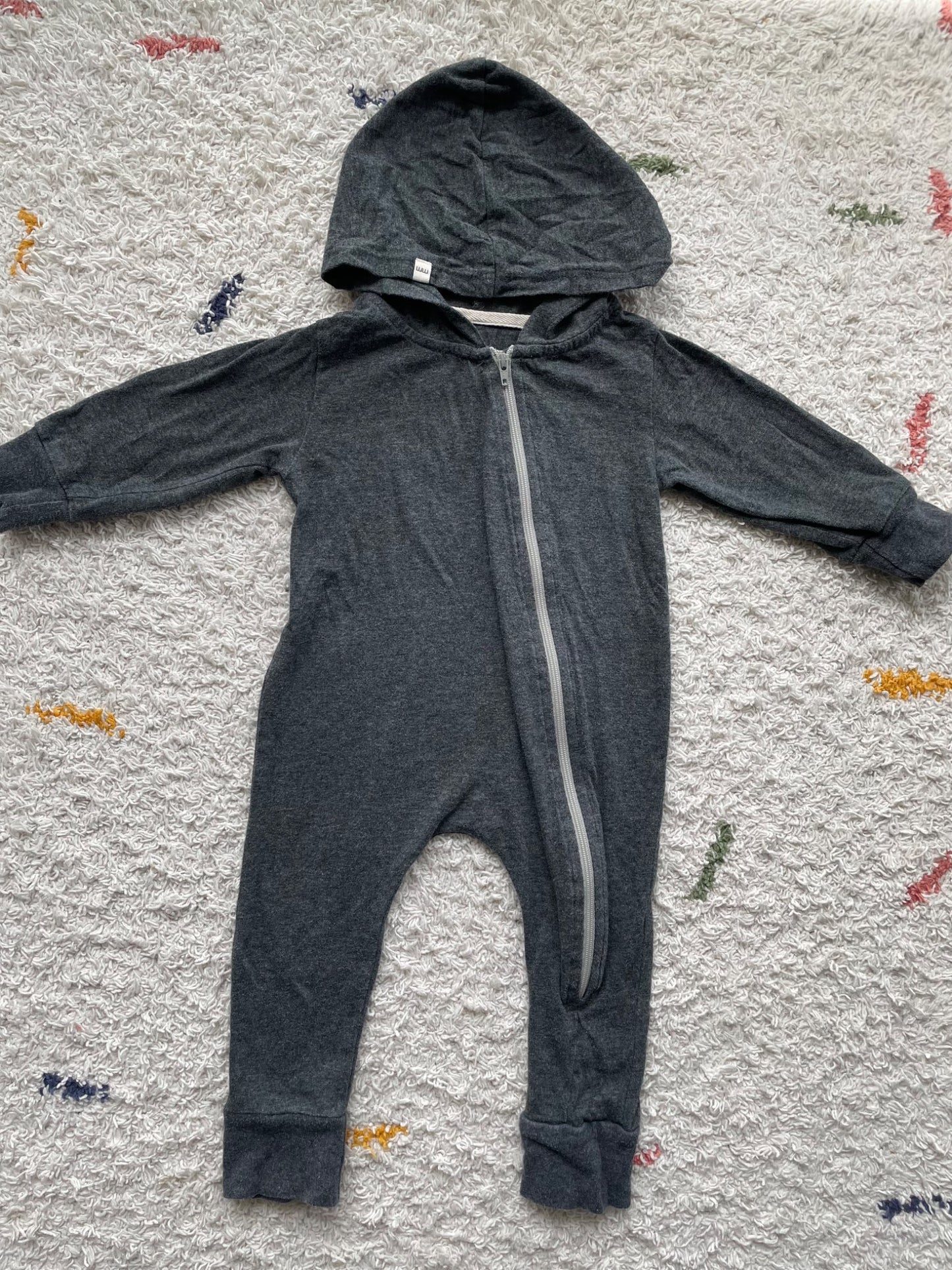 Mini Mioche 3-6m hooded romper, Kids 6 Month (3-6M)