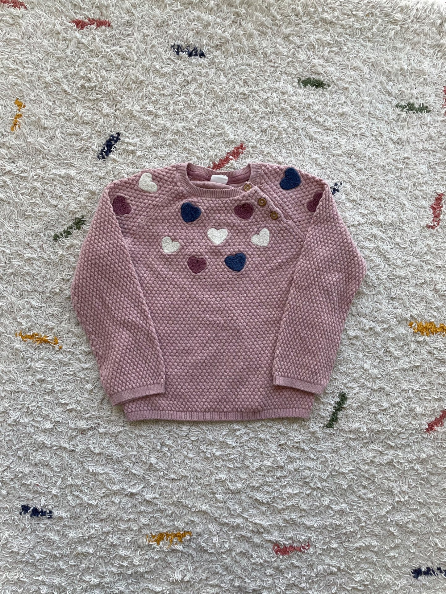 H&M heart sweater, Kids 18 Month (12-18M)