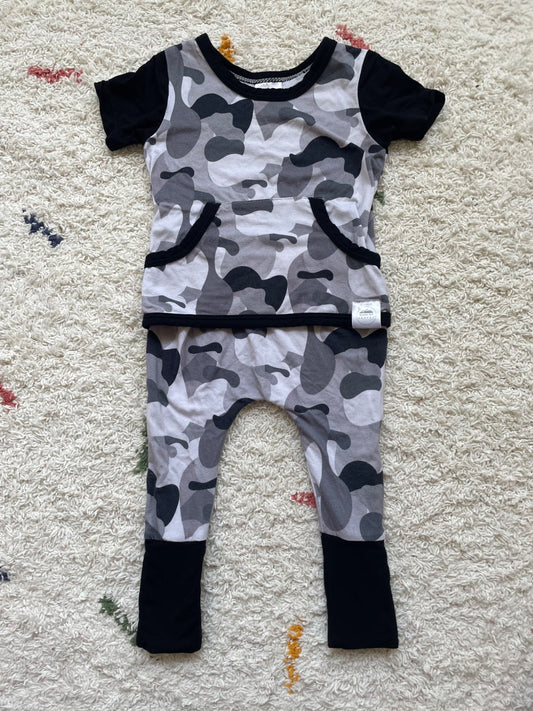 Ready Set Romper 0-6m bamboo, Kids 6 Month (3-6M)