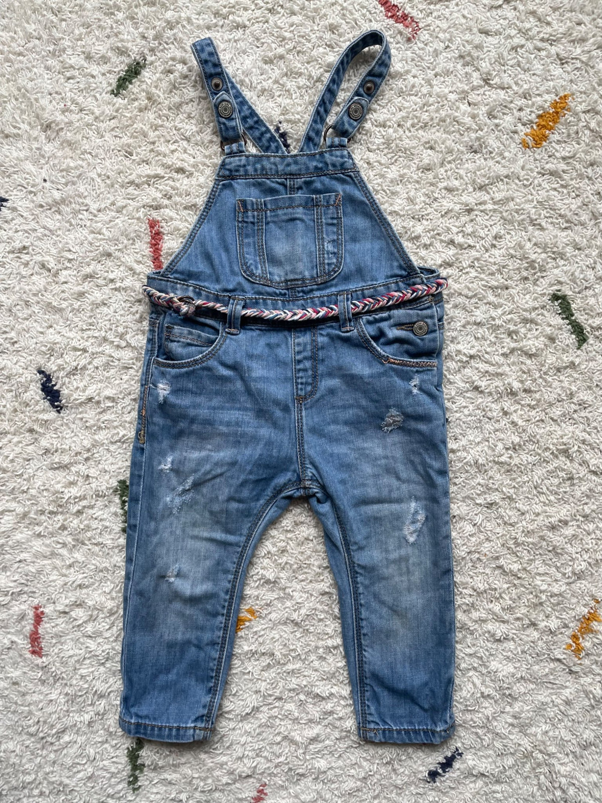 Zara 12m denim overalls, Kids 12 Month (9-12M)