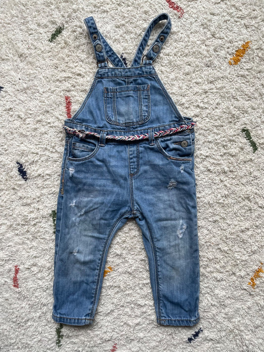 Zara 12m denim overalls, Kids 12 Month (9-12M)