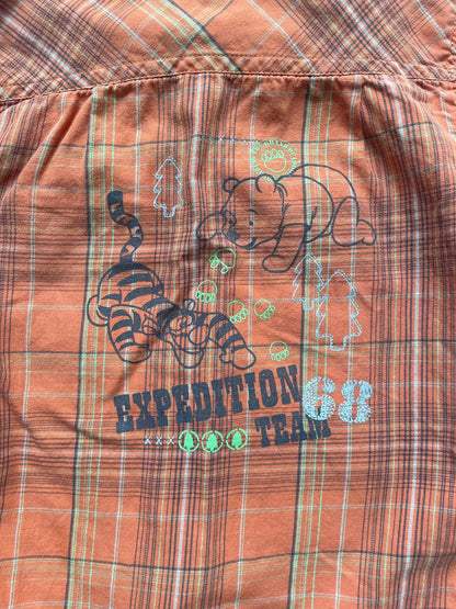 Disney 3Y orange plaid button up  winnie the pooh, Kids 3T