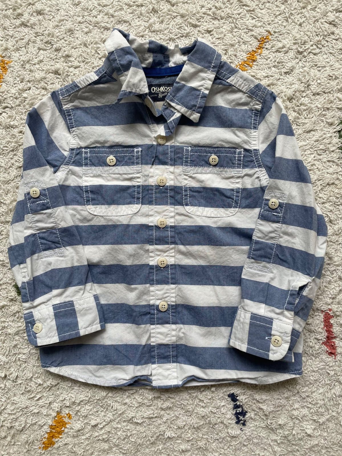 Oshkosh 3Y striped button up top, Kids 3T