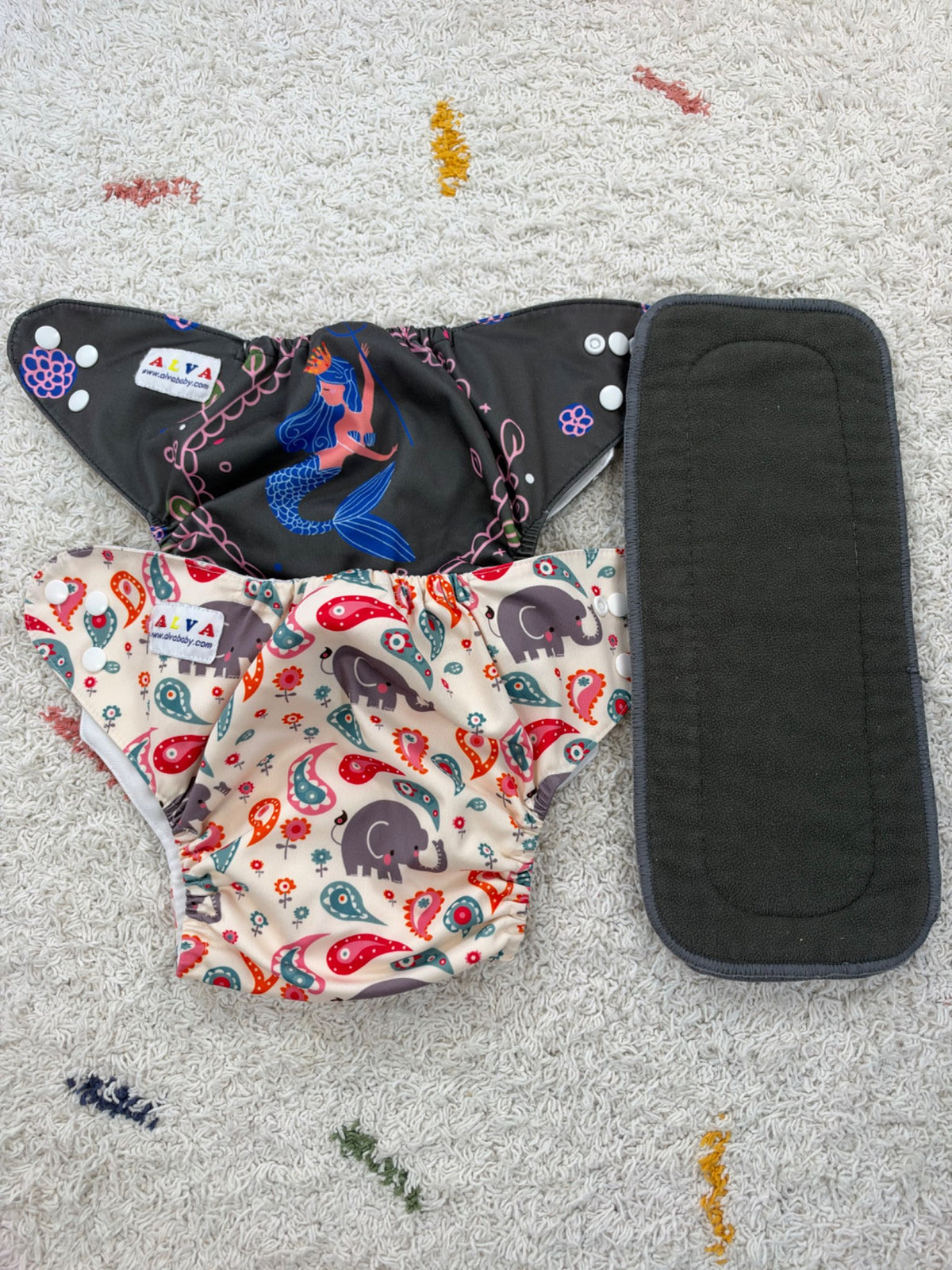 Alva cloth diapers with inserts
