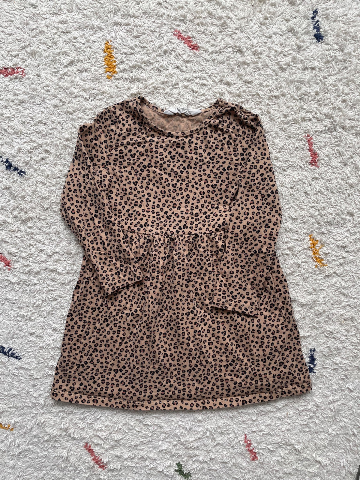 H&M 2-4Y long sleeve cheetah dress, Kids 3T