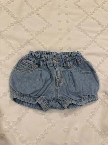 Baby girls gap denim bubble short size jeans 12-18 months, Kids 18 Month (12-18M)