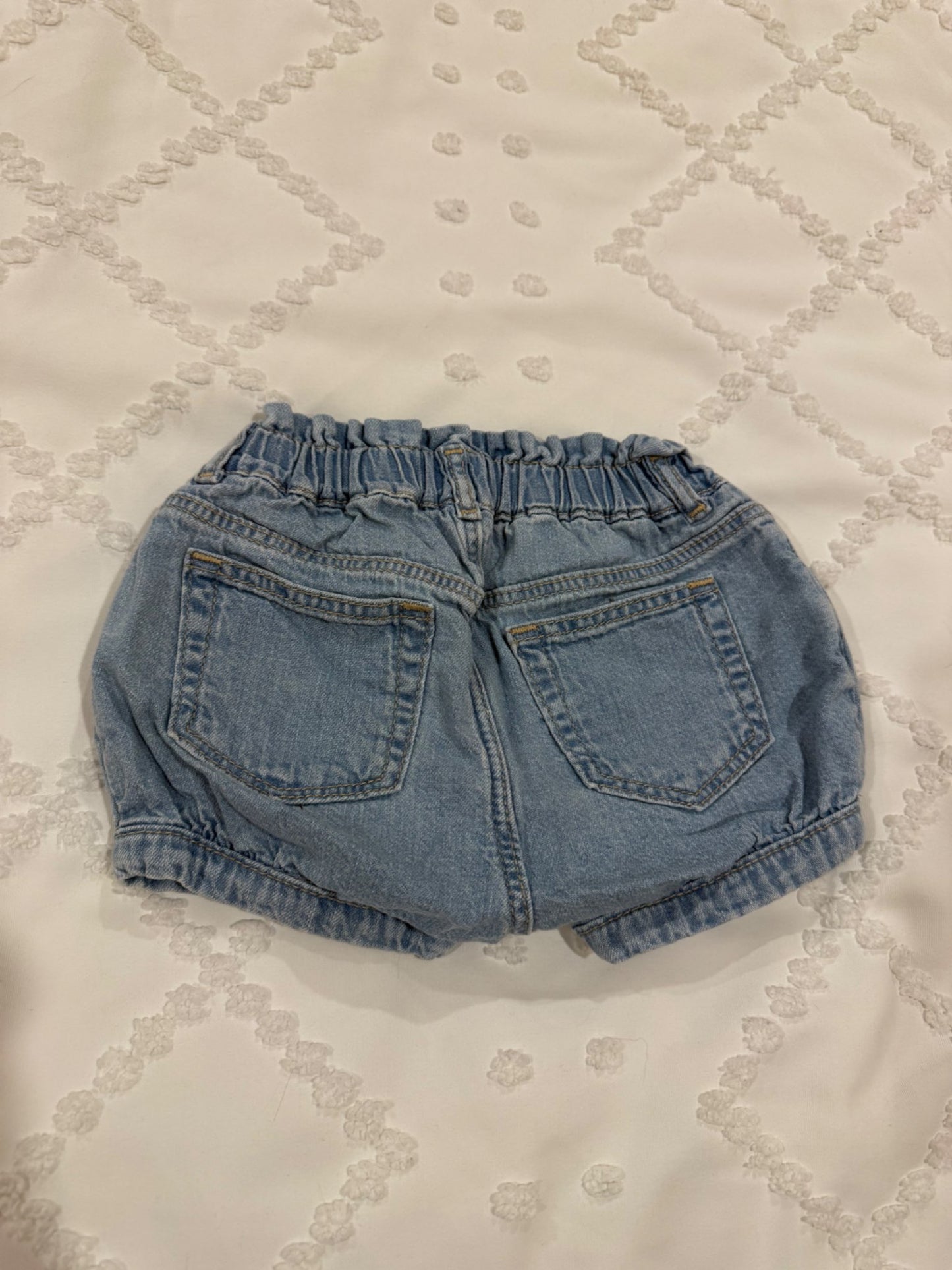 Baby girls gap denim bubble short size jeans 12-18 months, Kids 18 Month (12-18M)