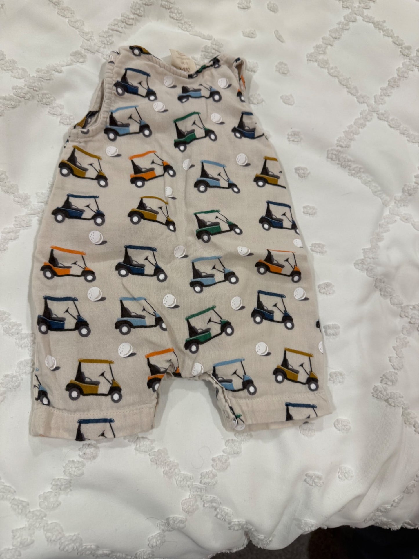 Baby boy golf cart romper , Kids 3 Month (0-3M)