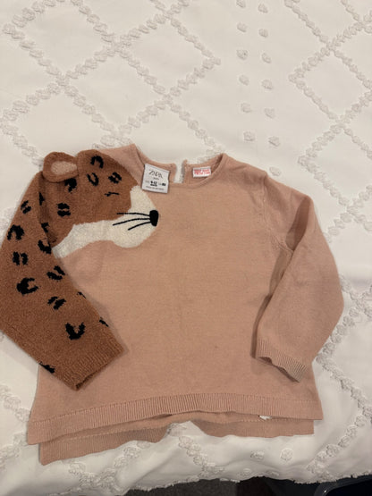 Zara leopard sweater , Kids 12 Month (9-12M)