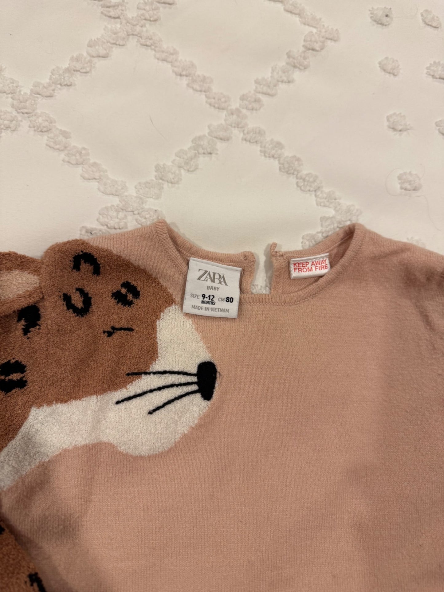 Zara leopard sweater , Kids 12 Month (9-12M)