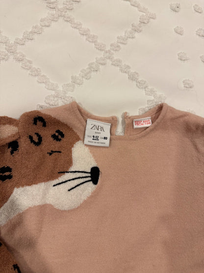 Zara leopard sweater , Kids 12 Month (9-12M)
