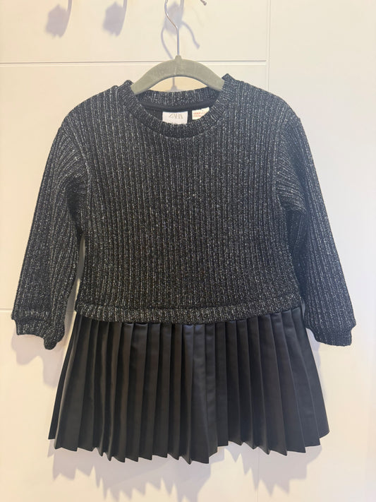 Zara mixed media dress , Kids 24 Month (18-24M)