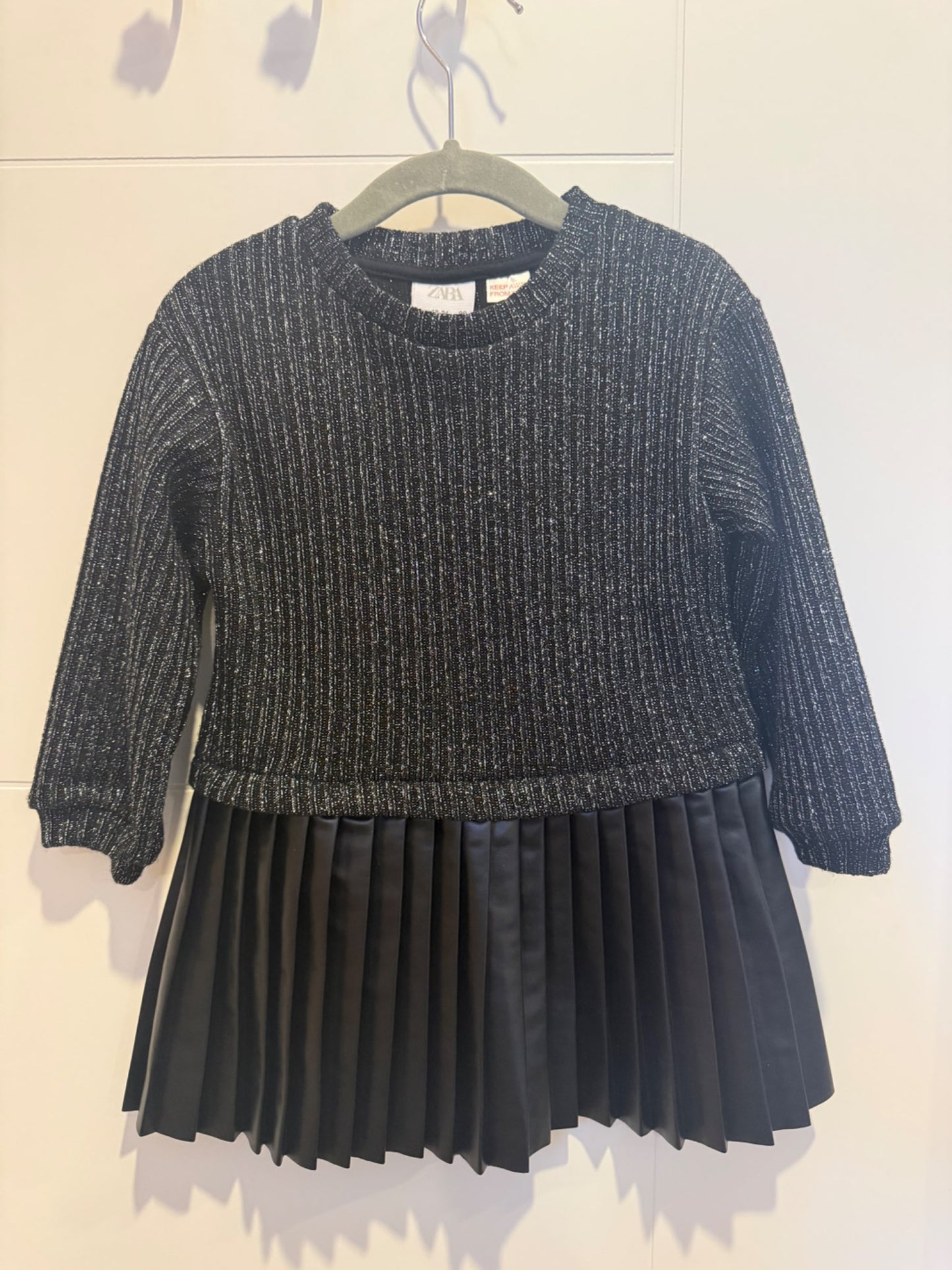 Zara mixed media dress , Kids 24 Month (18-24M)