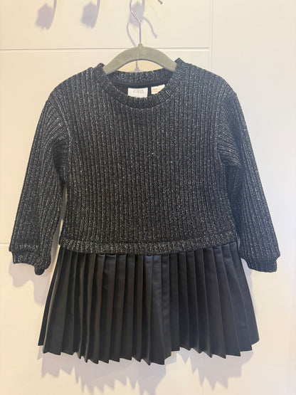 Zara mixed media dress , Kids 24 Month (18-24M)