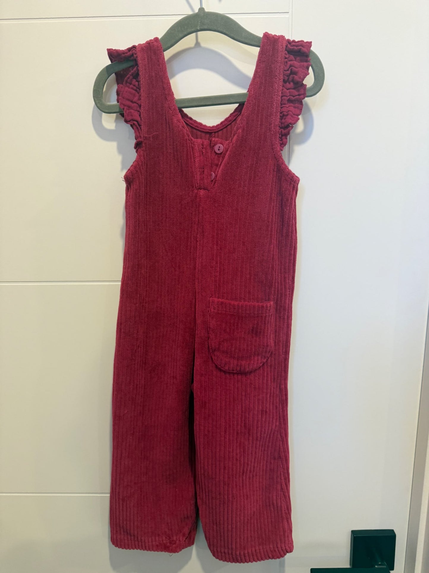 Pink ruffle overalls, Kids 24 Month (18-24M)