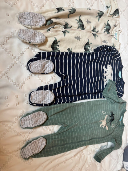Pekkle Fleece Sleepers , Kids 12 Month (9-12M)