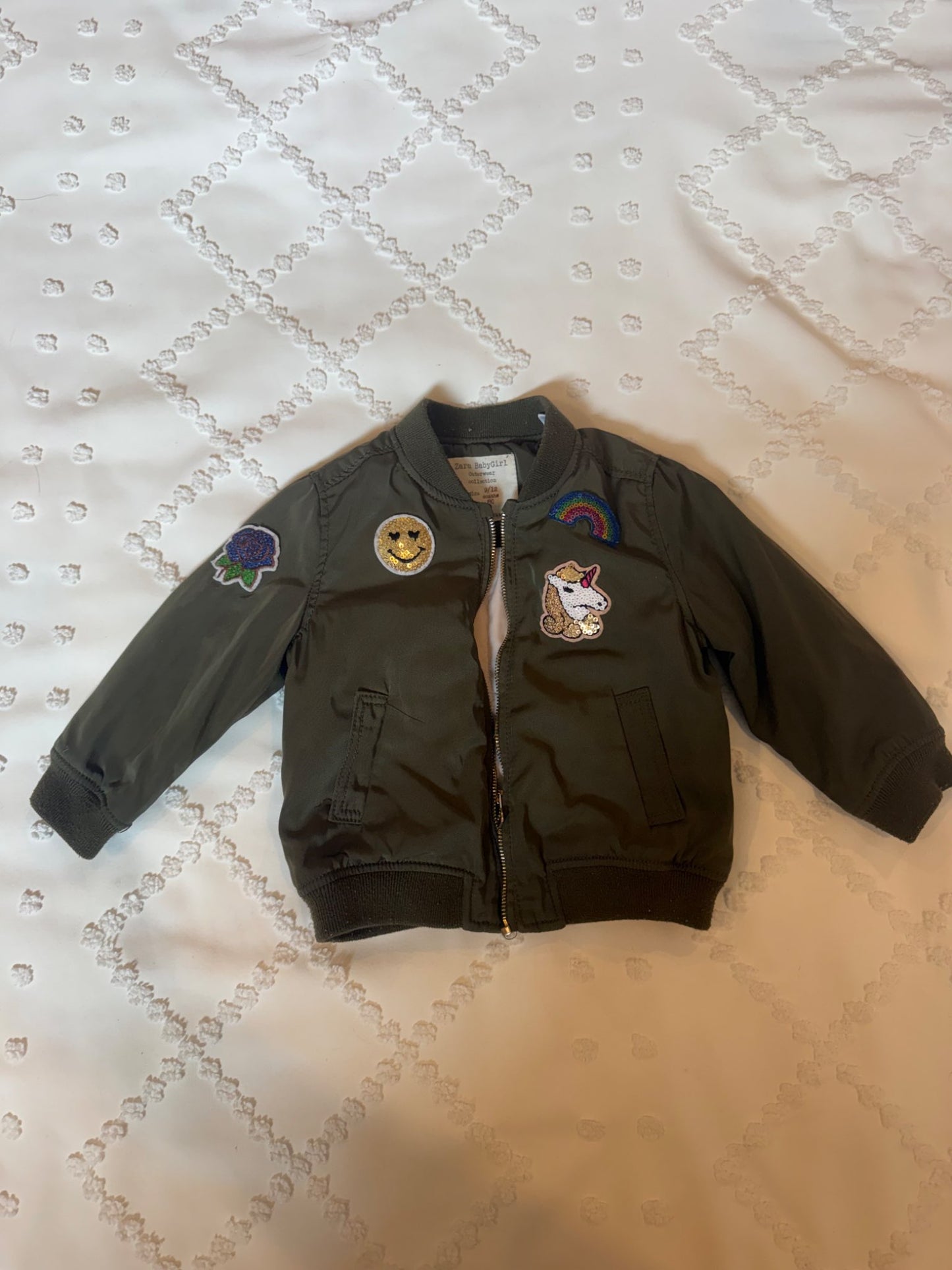 Baby Girl Zara Bomber Jacket  , Kids 12 Month (9-12M)