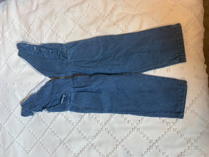 Handmade girls ruffle overalls , Kids 2T